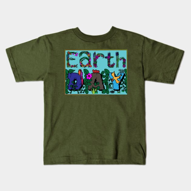 National Earth Day Kids T-Shirt by 66designer99